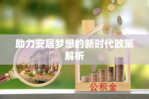 长寿助力安居梦想的新时代政策解析