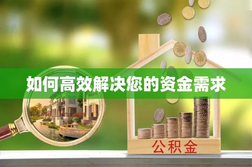 长寿如何高效解决您的资金需求